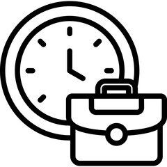 Working Time Outline Icon