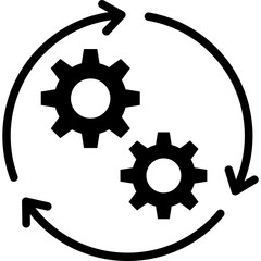 Process Glyph Icon