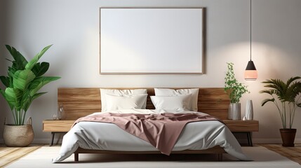 Sample frame set against a comfortable taupe bedroom backdrop.