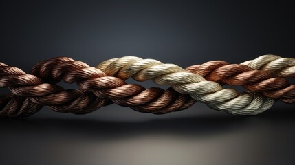 Multiple ropes symbolize cooperation and collaboration