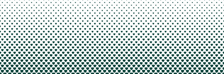 Horizontal black heart shape design on white for pattern and background, Christmas background