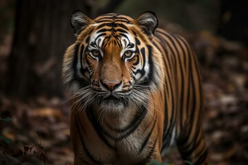 A powerful and majestic tigress. Generative AI