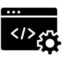 Coding Glyph Icon