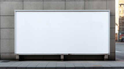 Wrinkled white poster mockup on textured wall with empty urban advertising canvas