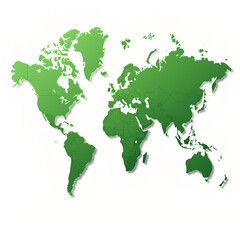 green world map on a white background vector graphics ecology, Al Generation