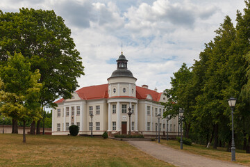 Fototapeta na wymiar Telsiai, Lithuania. Building of Eparchial Curia