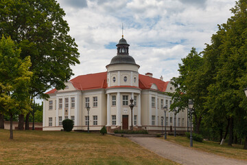 Fototapeta na wymiar Telsiai, Lithuania. Building of Eparchial Curia