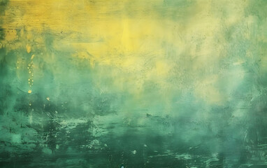Abstract Hand Painted Green Background
