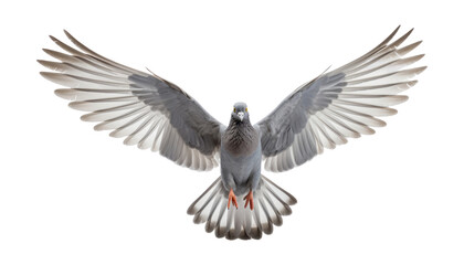 grey pigeon isolated on transparent background cutout