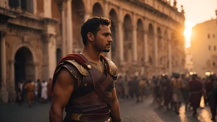 Foto op Canvas Roman gladiator on the street of Rome © Amir Bajric