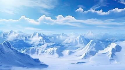 Fototapeta na wymiar Winter s snowy mountain panorama