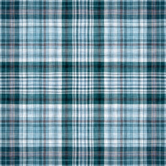 Minimalwinter blue tartan linen seamless pattern. All over print of unisex country cottage plain cotton plaid background.