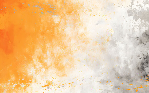 Abstract Hand Painted Orange Background