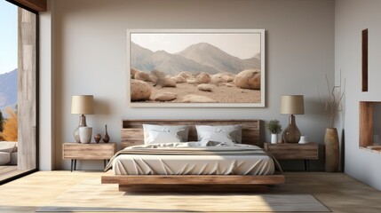 Sample frame set against a comfortable taupe bedroom backdrop.