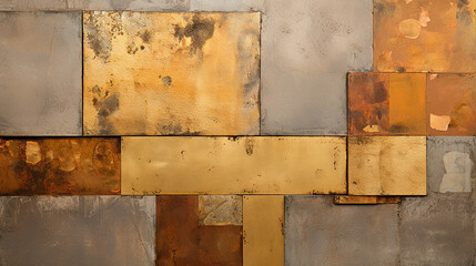 textura pedra ferro em tons terrosos, cobre e dourado - obrazy, fototapety, plakaty