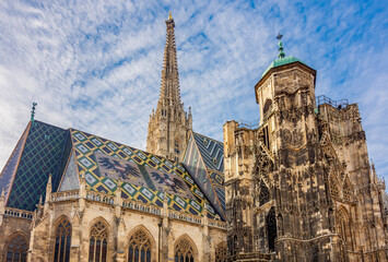 St. Stephen's cathedral on Stephansplatz square in Vienna, Austria