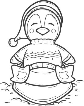 recommend clip art: cute animal winter outline
