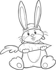 cute animal winter outline