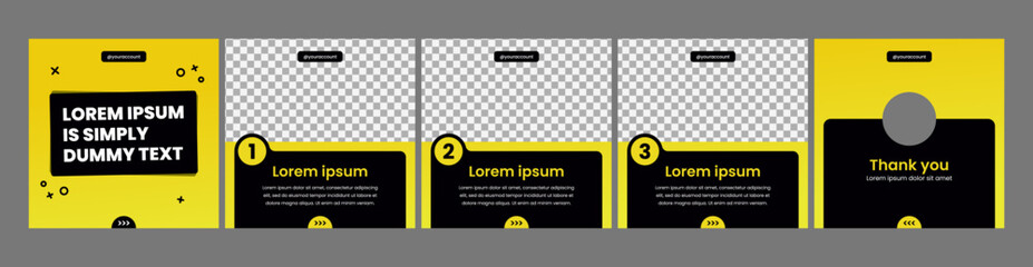 carousel creative template for instagram posts © Rozin