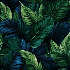 Dark Tropical leaves