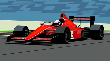 Photo sur Plexiglas F1 Vintage Low Bit Race Car Gaming