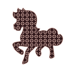 Javanese horse icon vector image illustration