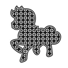 Javanese horse icon vector image illustration
