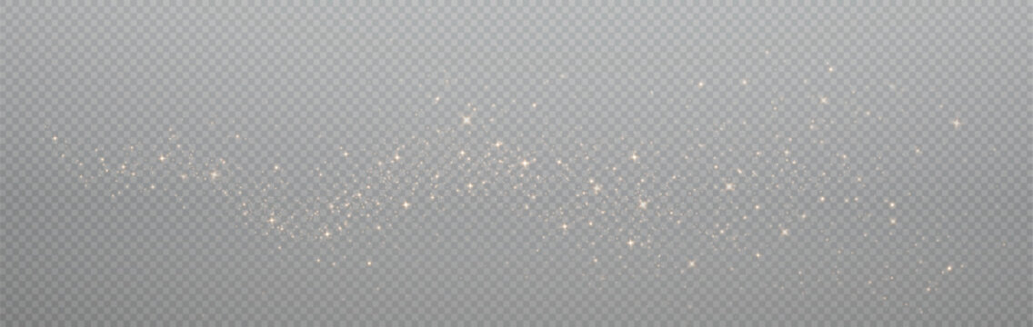 White png dust light. Christmas background of shining dust Christmas glowing light bokeh confetti and spark overlay texture for your design	
