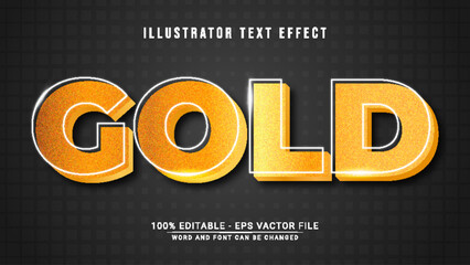 Luxury gold text style effect - Gold Text Effect - 3D premium gold text effect - Editable text effect