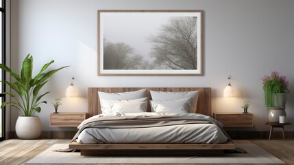 Sample frame set against a comfortable taupe bedroom backdrop.