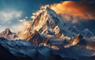 Majestic Himalayan Sunrise An Enchanting Morning.