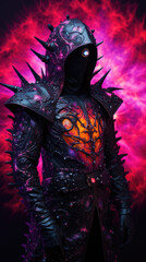 demonic alien monster evil horror halloween warrior  - by generative ai
