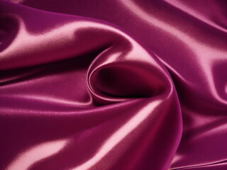 Red silk cloth texture background, luxury Red wavy silky smooth background