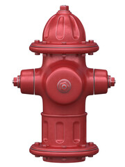 Fire hydrant isolated from background, 3d rendering