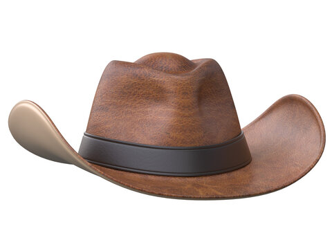Cowboy hat isolated on white background 3d rendering
