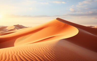 Fototapeta na wymiar Vast Desert Landscape A Dune Beauty.