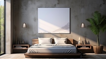 Sample frame set against a comfortable taupe bedroom backdrop.