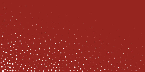 Abstract Halftone Dots Gradient. White on red Stippled Texture with Distressed Elements. Vector Art for Grunge Design.