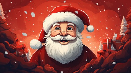 Happy New Year. Santa Claus, character for the holidays.