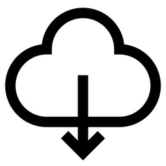 Obraz premium Download from cloud storage icon
