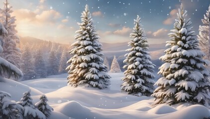  Christmas snowy tree.