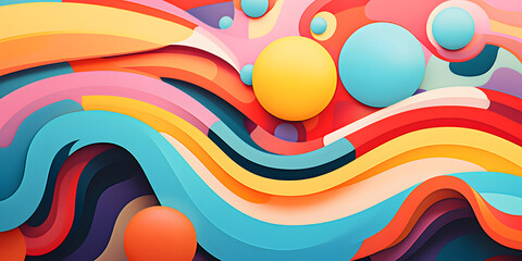 Futuristic Abstractions: Detailed Color Pattern with Precisionist Art - obrazy, fototapety, plakaty