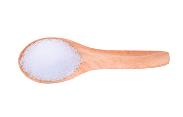 sugar in wood spoon on transparent png