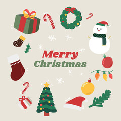 Christmas illustrations background patterns 