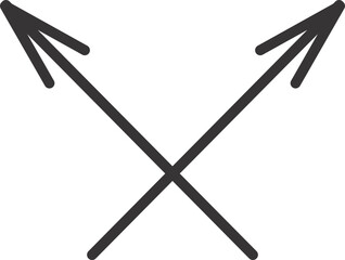 arrow sign outline flat vector 