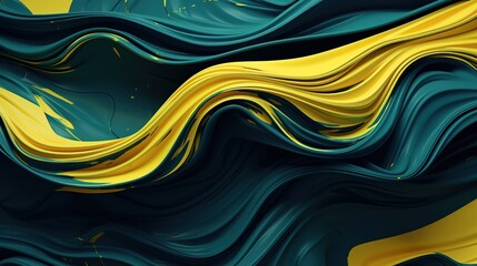 wavy structure with a golden swirl of colored dyes