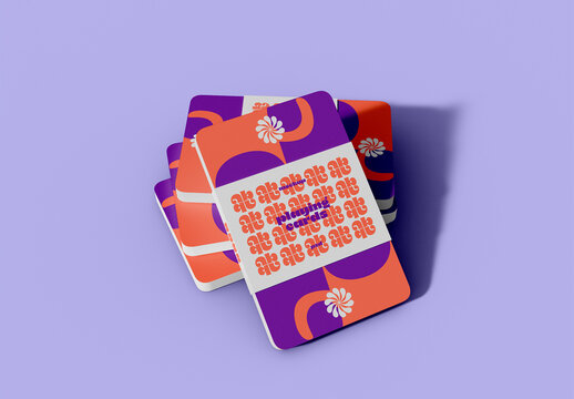 Stacked Cards Mockup