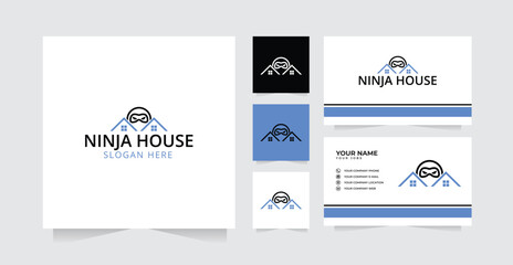 Fototapeta premium Ninja home logo design Template Logo