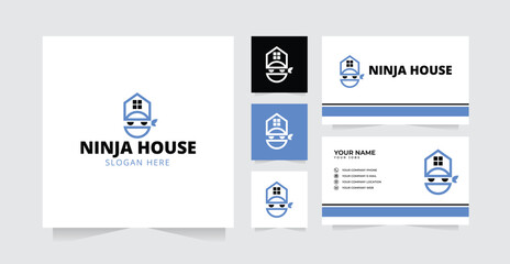 Ninja home logo design Template Logo