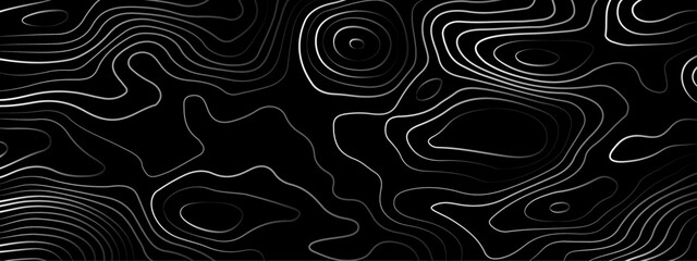 Abstract colorful wavy topographic map and curved lines background. Abstract geographic wave grid line map. Abstract topography relief. vector illustration.